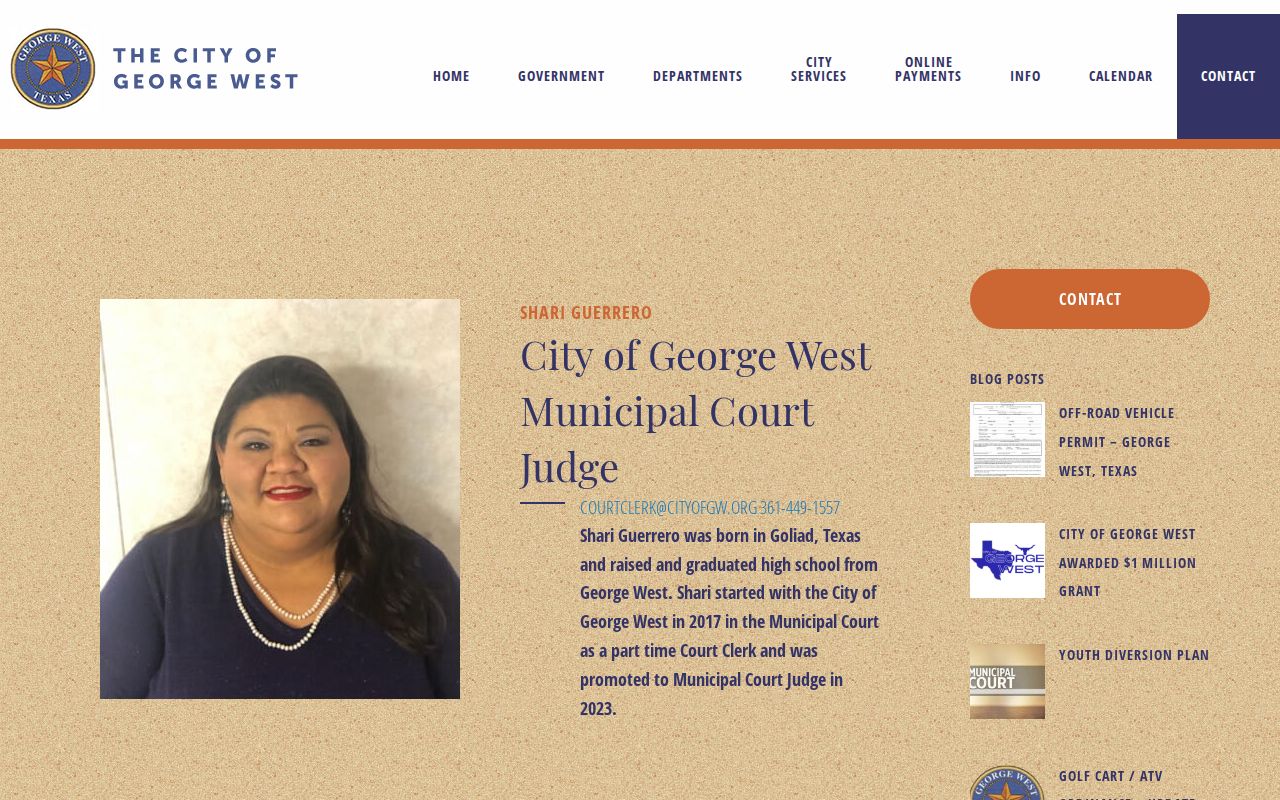 George West Municipal Court docket office and contact