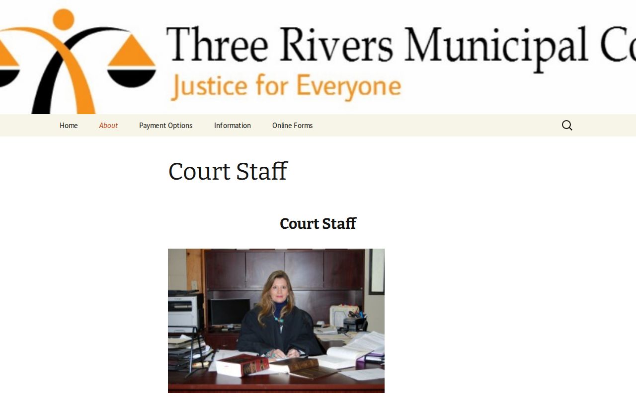 Three Rivers court docket presiding judge and court contact page